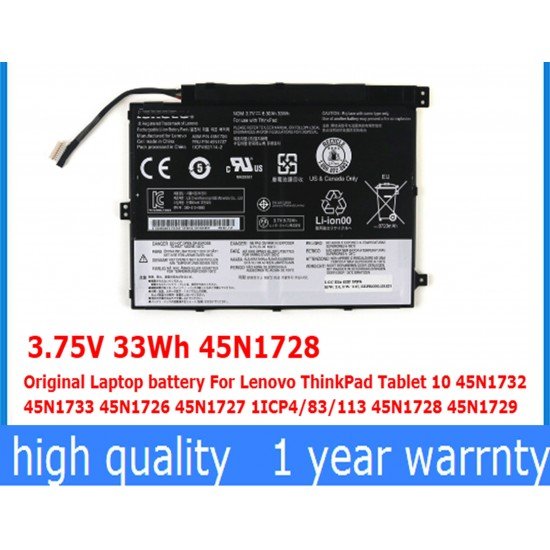LAPTOP BATTERY FOR LENOVO Tablet 10 45N1726 45N1727 45N1728 LAPTOP BATTERY FOR LENOVO Tablet 10 45N1726 45N1727 45N1728