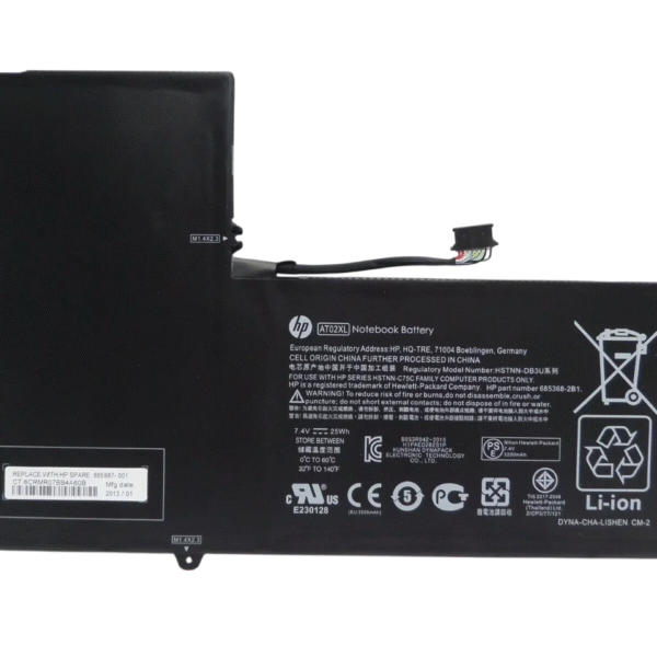 HP AT02XL HP Tablet Battery for ElitePad 900, ElitePad 900 G1 Series, 2-Cell, 7.4V 25Wh