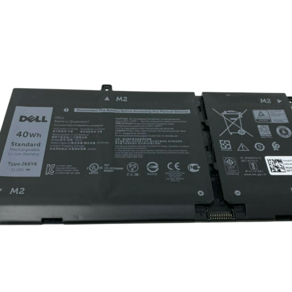 DELL JK6Y6 Original Dell Laptop Battery for Inspiron 5400 2-in-1, 5501, 5505, 7405 2-in-1, Latitude 3410, 3510, Vostro 5301, 5401 Series, 3-Cell, 40Wh, 11.25V, Li-ion Rechargeable