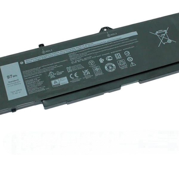 DELL 9JRV0 Genuine Dell 6-Cell 97Wh 8071mAh High Capacity Laptop Battery for Latitude 5521, 5531, Precision 3561, 3571, 3581, Alienware m17 R5, 0P3TJ, 05RGW, 53XP7