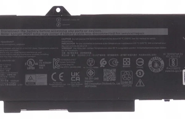 DELL GRT01 Genuine Dell 4-Cell 64Wh 5333mAh Laptop Battery for Latitude 5521, 5531, Precision 3561, 3571, Alienware m17 R5/R6, P3TJ, 5RGW