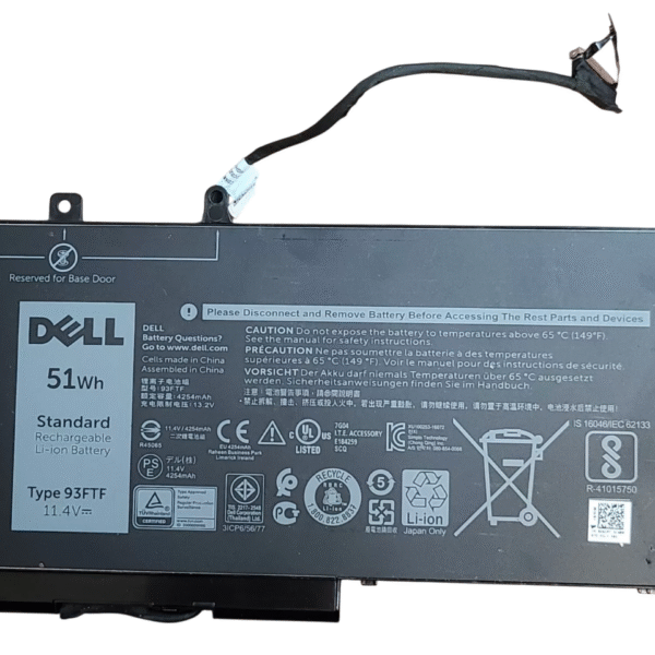 DELL 83XPC Laptop Battery Replacement for Dell Latitude 5280, 5290, 5480, 5490, 5580, 5590, Precision 3520, 3530 Series - 51Wh, 11.4V, ~4254mAh - Compatible with 93FTF, D4CMT, 3DDDG, GJKNX, 4YFVG