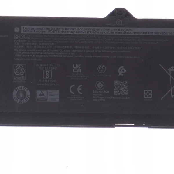 DELL GRWKG Genuine Dell 3-Cell 42Wh 3500mAh Laptop Battery for Latitude 5440, 5540, 5340, Precision 3480, 3580 Series, R73TC, 66DWX, GHNCY