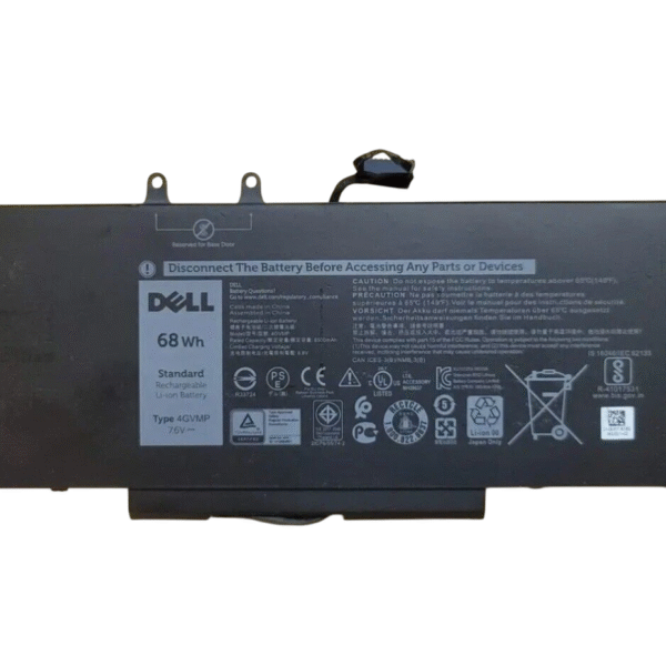 DELL 9JRYT Original Dell Laptop Battery for Latitude 5400, 5401, 5410, 5411, 5500, 5501, 5510, 5511; Precision 3540, 3541 Series, 4-Cell, 68Wh, 7.6V, Li-ion Rechargeable