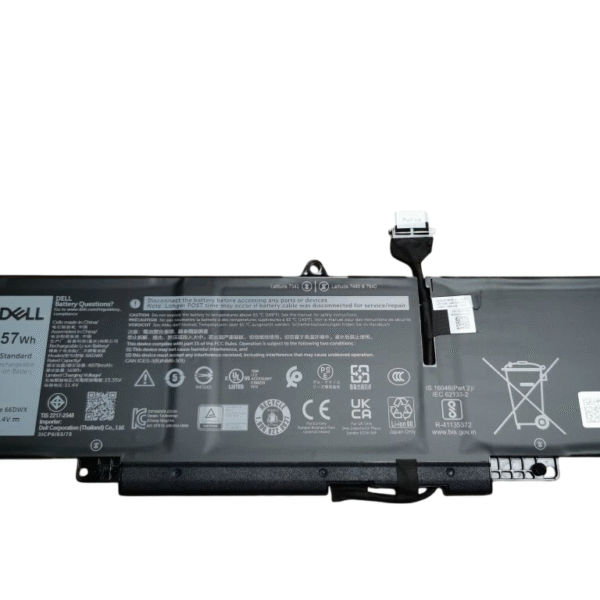 DELL 66DWX Genuine Dell 3-Cell 57Wh 4750mAh Laptop Battery for Latitude 5440, 5540, 5340, Precision 3480, 3580 Series, R73TC, 803W6, N260P, GHNCY