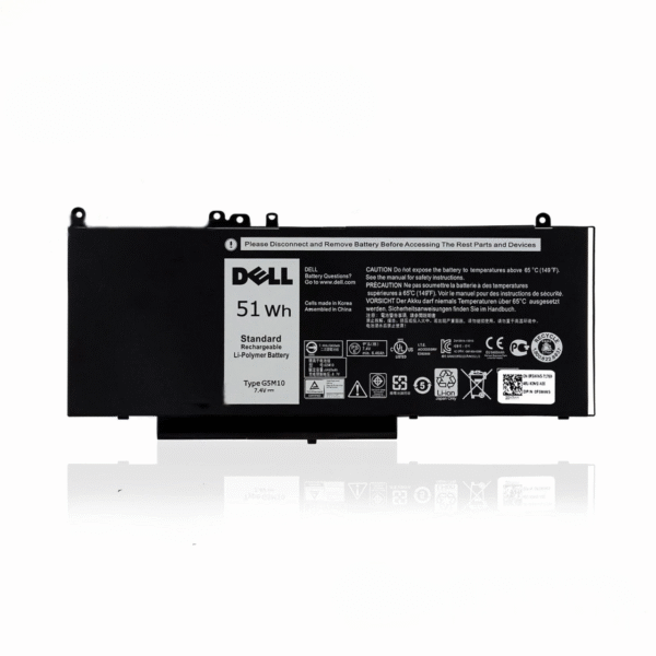 DELL G5M10 Laptop Battery Compatible for Dell Latitude E5450, E5550, E5250, 3150, 3160 Series, 7.4V, 51Wh, 4-Cell Li-ion/Li-Po, Replaces P/N 8V5GX, WYJC2, F5WW5, R9XM9