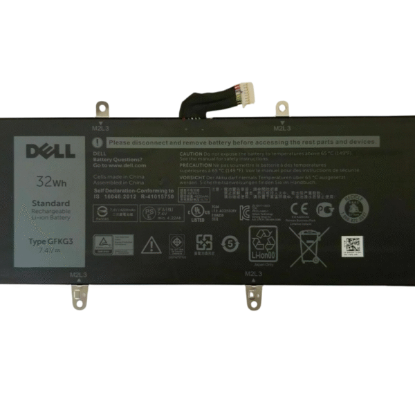 DELL GFKG3 Tablet Battery Replacement for Dell Venue 10 Pro 5056, Venue 10 Pro 50560 Series Tablet PC (T16G) - 32Wh, 7.4V, 4220mAh - Compatible with VN25R, 0VN25R, WH96V
